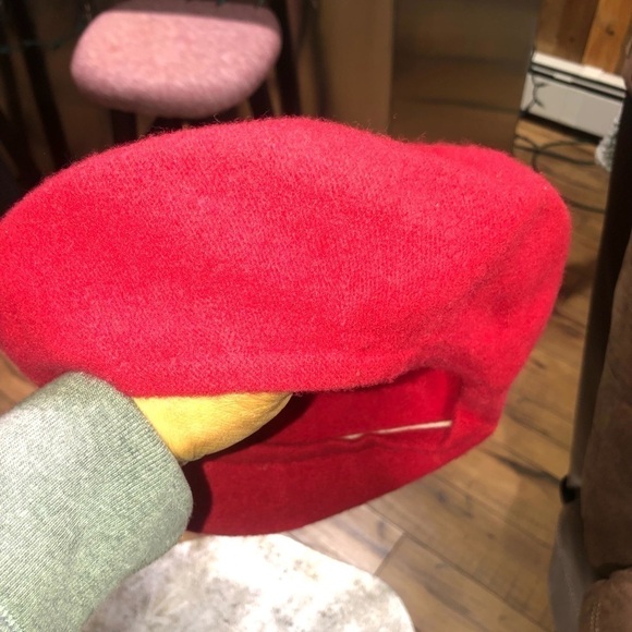 Betmar Red Wool Beret 100% Wool - Picture 4 of 7